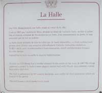 la halle de Bourg panneau explicatif