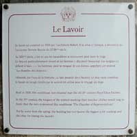 le lavoir de Bourg, panneau explicatif