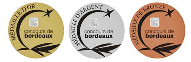 les médailles du Concours de Bordeaux